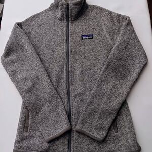 Patagonia Gray Fleece Jacket with Full-Zip and Stand-Up Collar